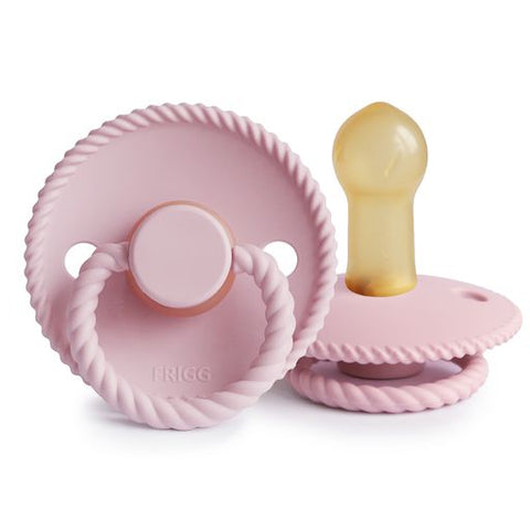 FRIGG Rope Natural Rubber Pacifier (Baby Pink)