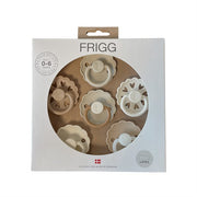 FRIGG 6-Pack Pacifiers - Round Latex - Cinnamon Charm