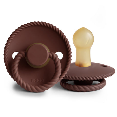 FRIGG Rope Natural Rubber Pacifier (Cocoa)