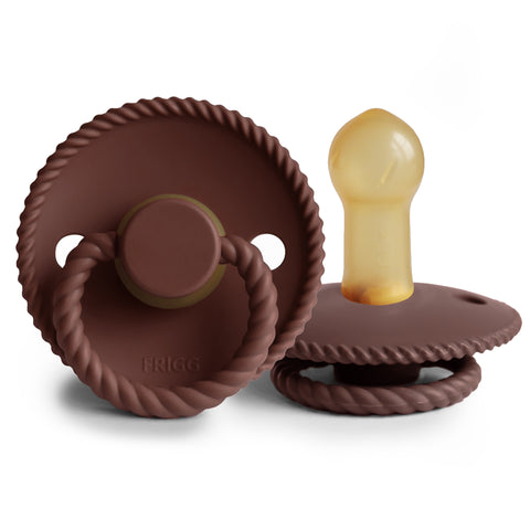 FRIGG Rope Natural Rubber Pacifier (Cocoa)