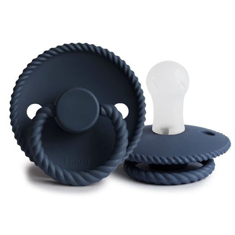 FRIGG Rope Silicone Pacifier (Dark Navy)