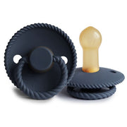 FRIGG Rope Natural Rubber Pacifier (Dark Navy)