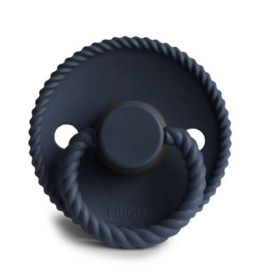 FRIGG Rope Natural Rubber Pacifier (Dark Navy)