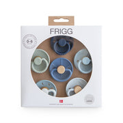 FRIGG 6-Pack Pacifiers - Round Latex - Endless Sea