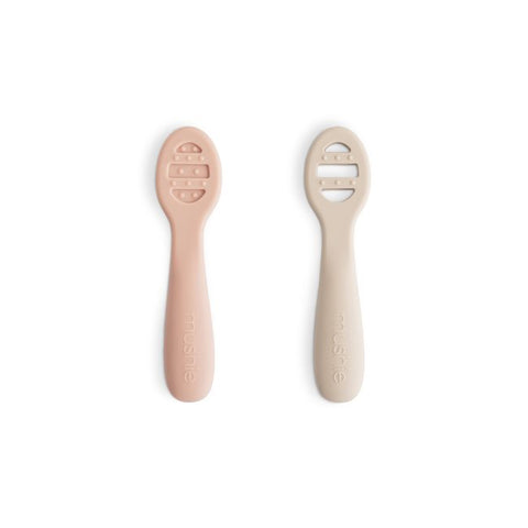 First Feeding Baby Spoons (2-pack) - Blush / Shifting Sand