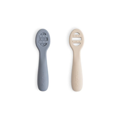 First Feeding Baby Spoons (2-pack) - Tradewinds / Shifting Sand