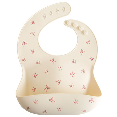 Silicone Baby Bib - Bows