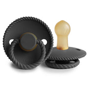FRIGG Rope Natural Rubber Pacifier (Jet Black)
