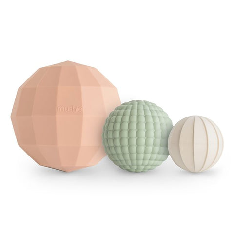 Mushie Nesting Spheres Sensory Toy - Blush