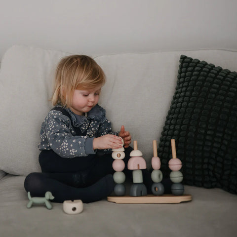 Mushie Wooden Multi Shape Stacker - Original