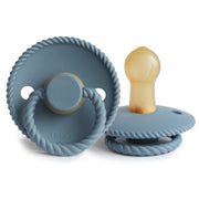 FRIGG Rope Natural Rubber Pacifier (Stone Blue)