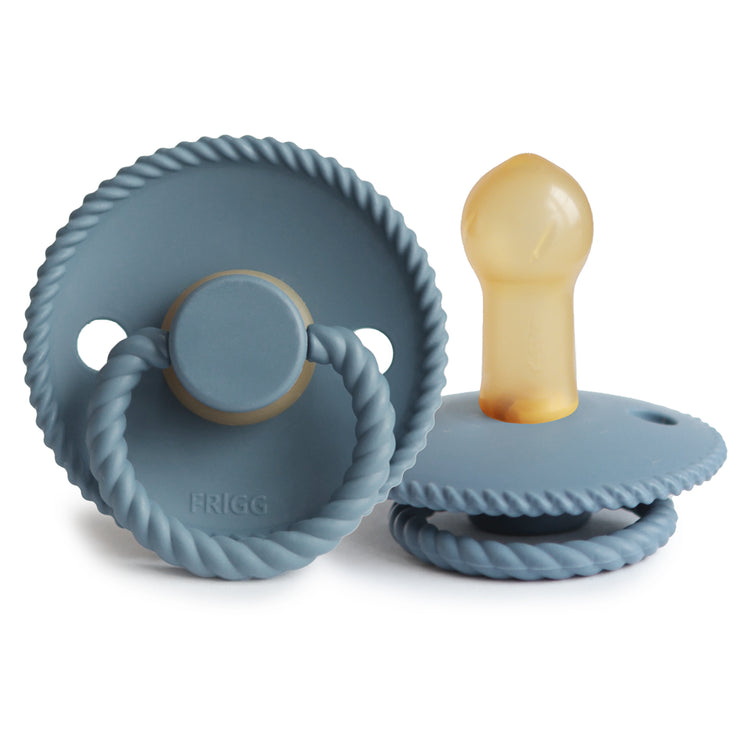 FRIGG Rope Natural Rubber Pacifier (Stone Blue)