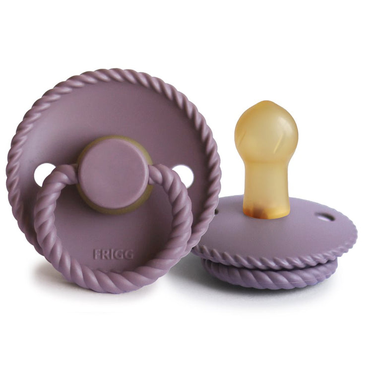 FRIGG Rope Natural Rubber Pacifier (Twilight Mauve)
