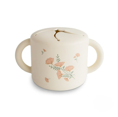 Mushie Snack Cup - Pink Flowers