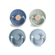 FRIGG 4-Pack Pacifiers - Round Silicone - Skyline Serenity