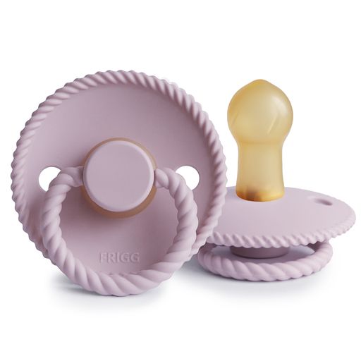 FRIGG Rope Natural Rubber Pacifier (Soft Lilac)