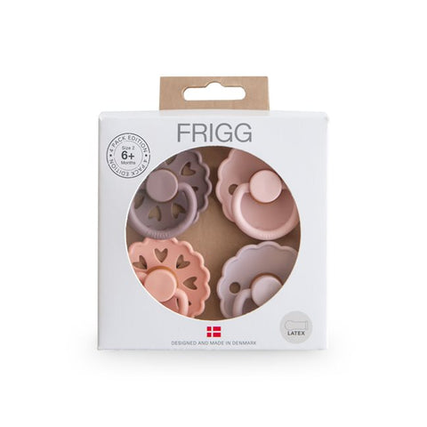 FRIGG 4-Pack Pacifiers - Round Latex - Sunset Bliss