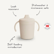 Mushie Trainer Sippy Cup - Dusty Rose