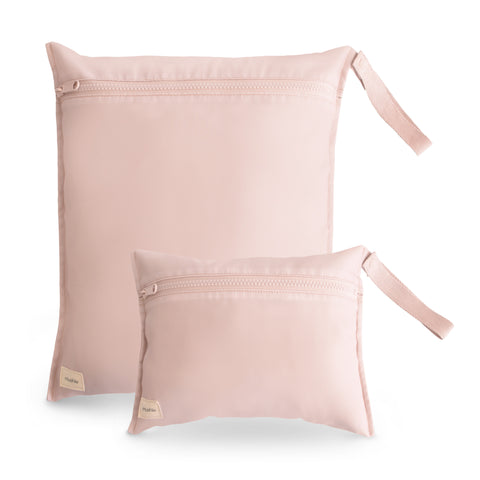 Mushie Water Resistant Wet Bag - 2 Pack - Blush