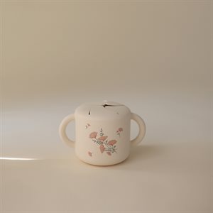 Mushie Snack Cup - Pink Flowers