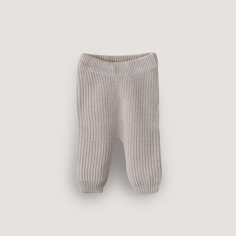 Chunky Knit Pants Beige