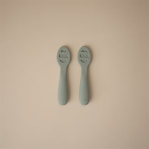 First Feeding Baby Spoons (2-pack) - Cambridge Blue / Shifting Sand