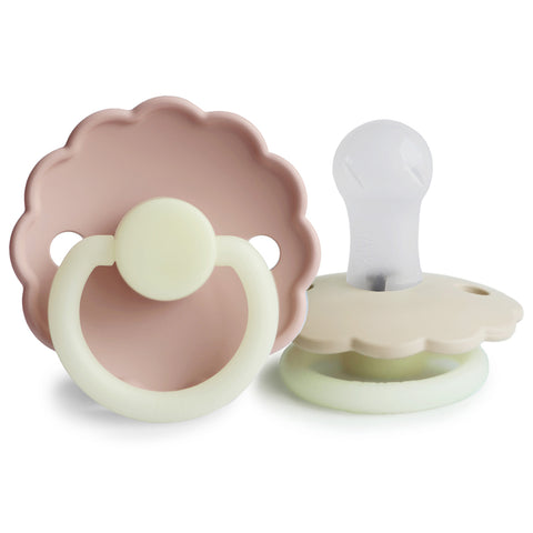 Daisy Night Silicone Pacifier Blush / Cream