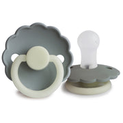 Daisy Night Silicone Pacifier French Grey / Portobello