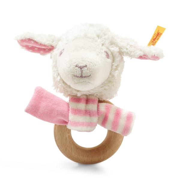 Liena Lamb Grip Toy with Rattle 12cm