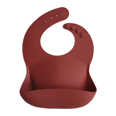 Silicone Baby Bib - Raw Sienna