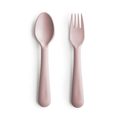 Mushie Fork & Spoon Set - Blush