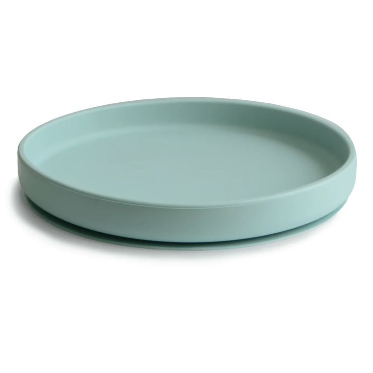 Mushie Classic Silicone Suction Plate - Cambridge Blue