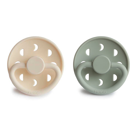 Moon Phase Pacifier Cream/Sage Silicone