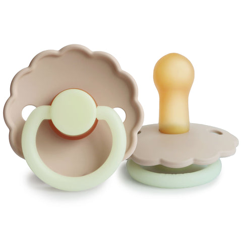 FRIGG Daisy Natural Rubber Pacifier (Croissant Night)