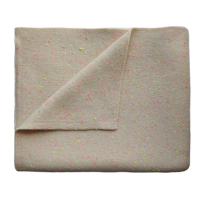Knitted Blanket - Confetti Peach