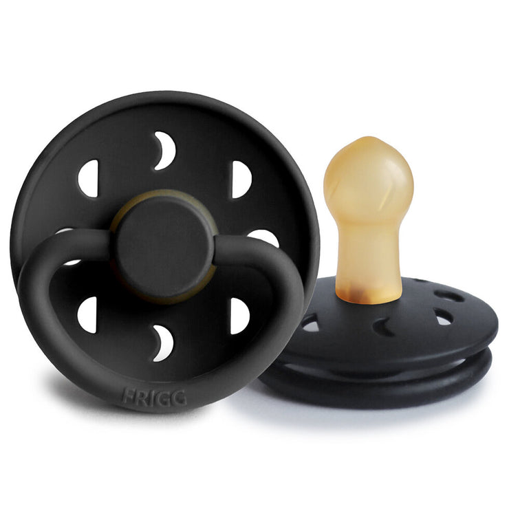 FRIGG Moon Phase Natural Rubber Pacifier (Jet Black)