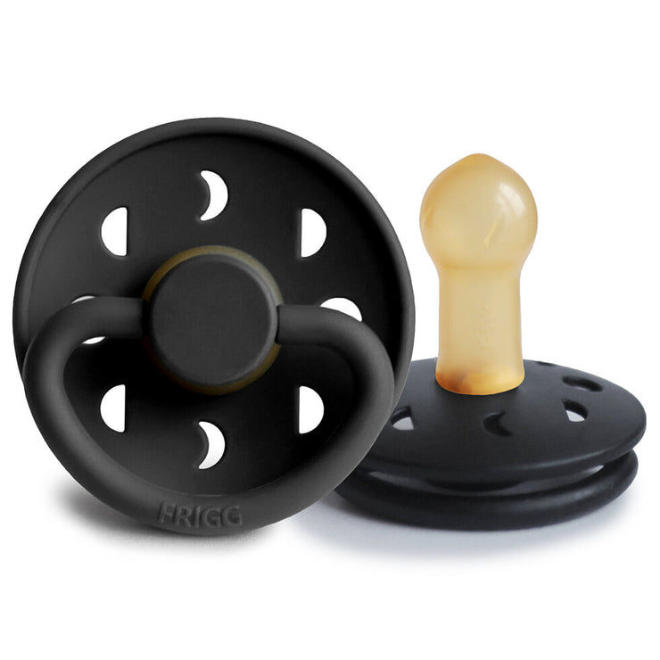 FRIGG Moon Phase Natural Rubber Pacifier (Jet Black)