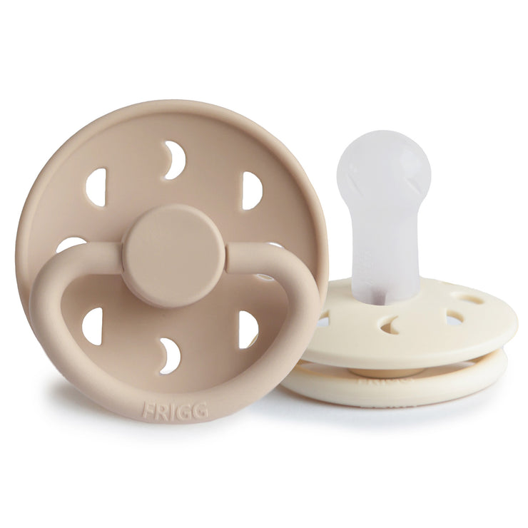Moon Phase Pacifier Cream/Croissant Silicone