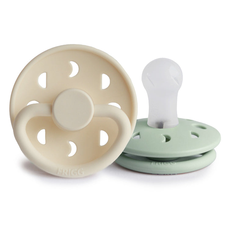 Moon Phase Pacifier Cream/Sage Silicone
