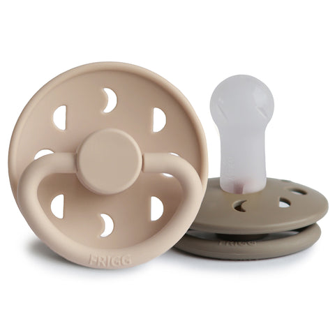 Moon Phase Pacifier Croissant/Portobello Silicone