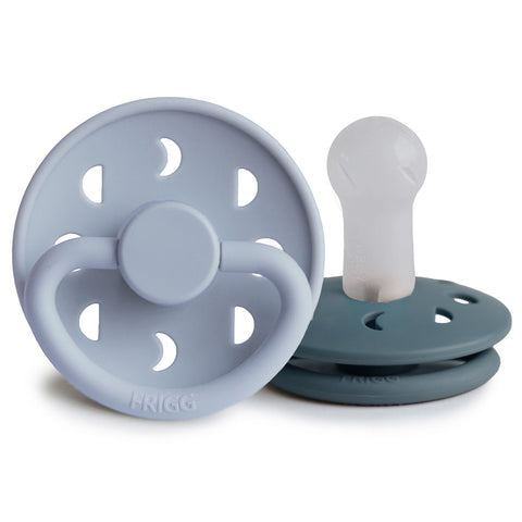 Moon Phase Pacifier Powder Blue/Slate Silicone