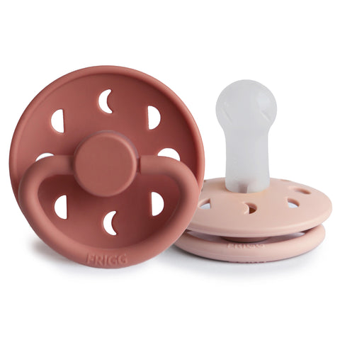 Moon Phase Pacifier Blush/Powder Blush Silicone