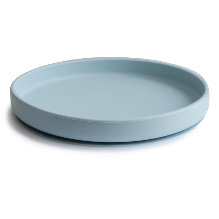 Mushie Classic Silicone Suction Plate - Powder Blue