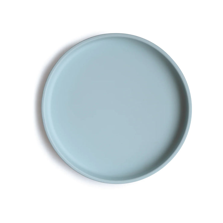 Mushie Classic Silicone Suction Plate - Powder Blue