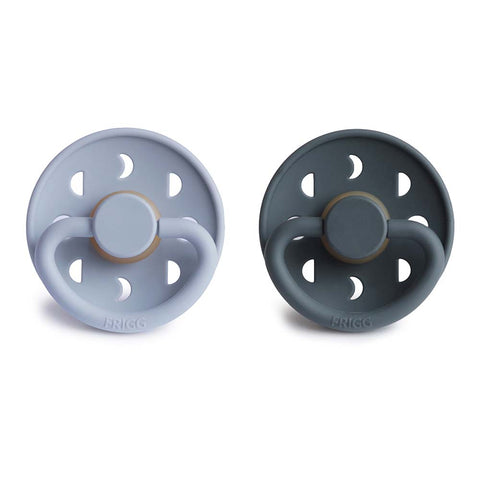 Moon Phase Pacifier Powder Blue/Slate Natural Rubber