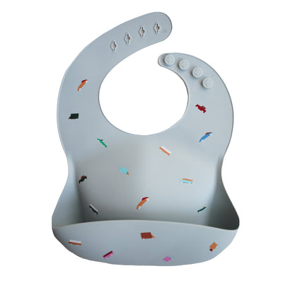 Silicone Baby Bib - Retro Cars