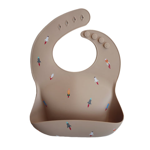 Silicone Baby Bib - Rocket