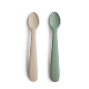 Mushie Feeding Spoon - Cambridge Blue / Shifting Sand