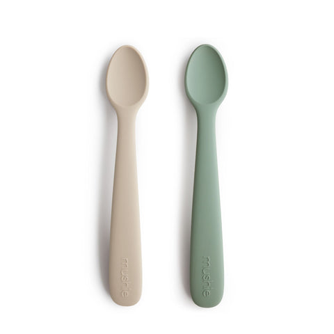 Mushie Feeding Spoon - Cambridge Blue / Shifting Sand