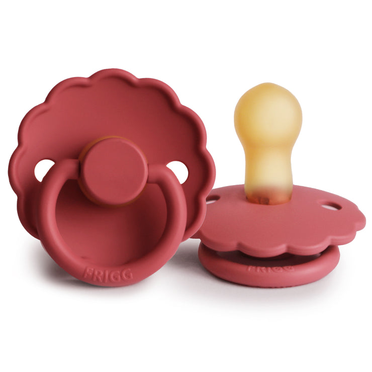 FRIGG Daisy Natural Rubber Pacifier (Scarlet)